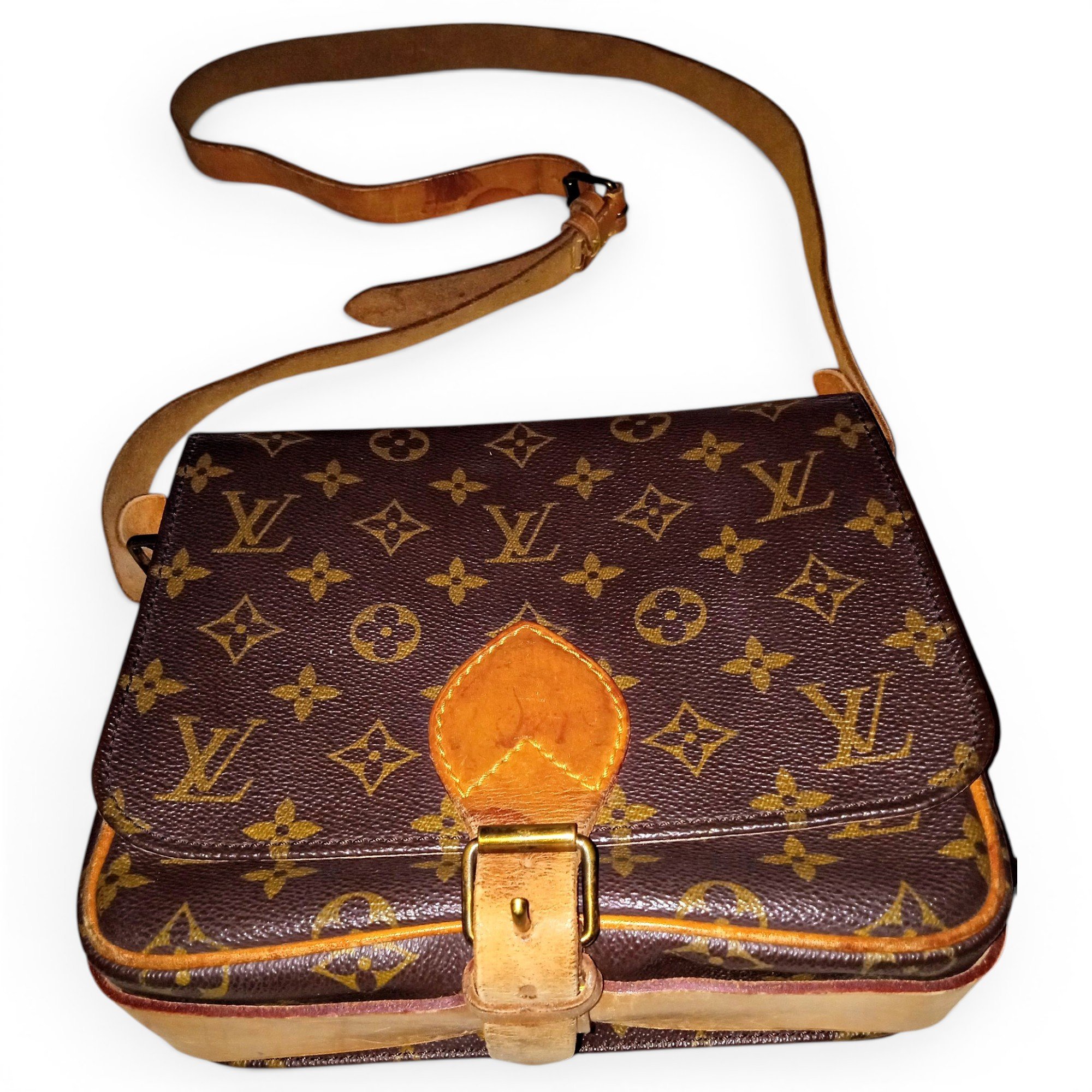 Cartouchière leather crossbody bag