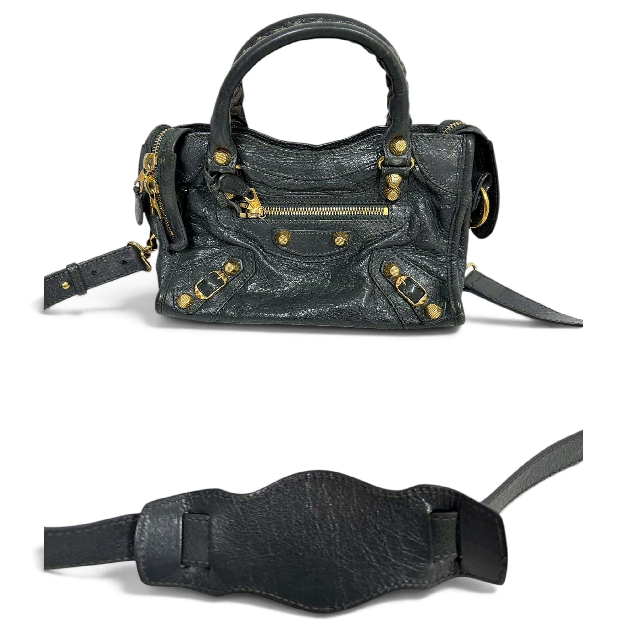 City leather handbag