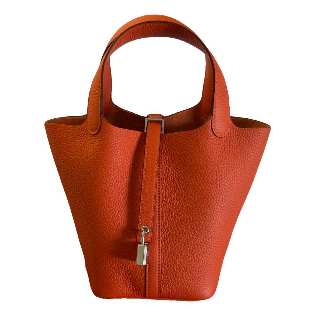 Picotin leather tote