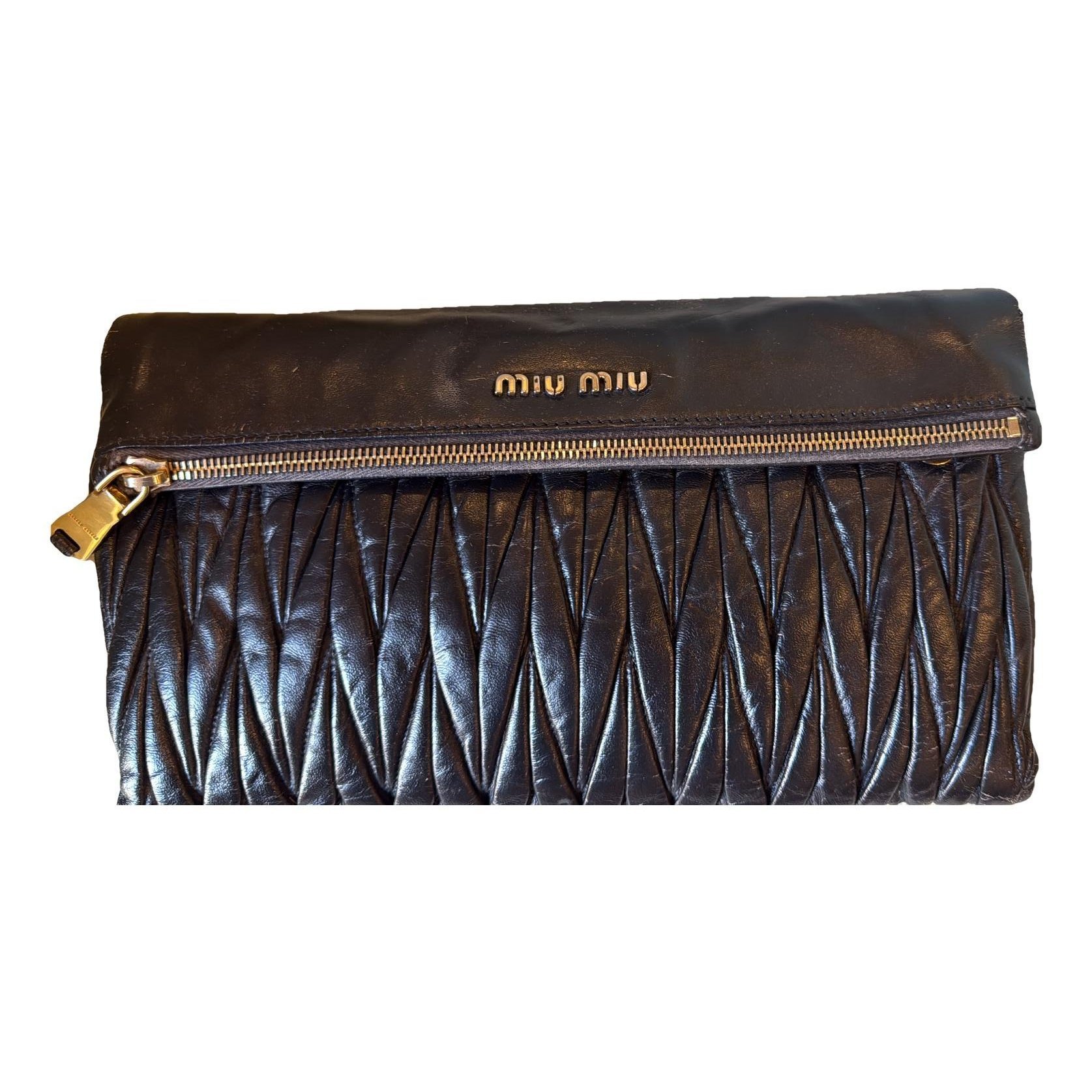Leather clutch bag