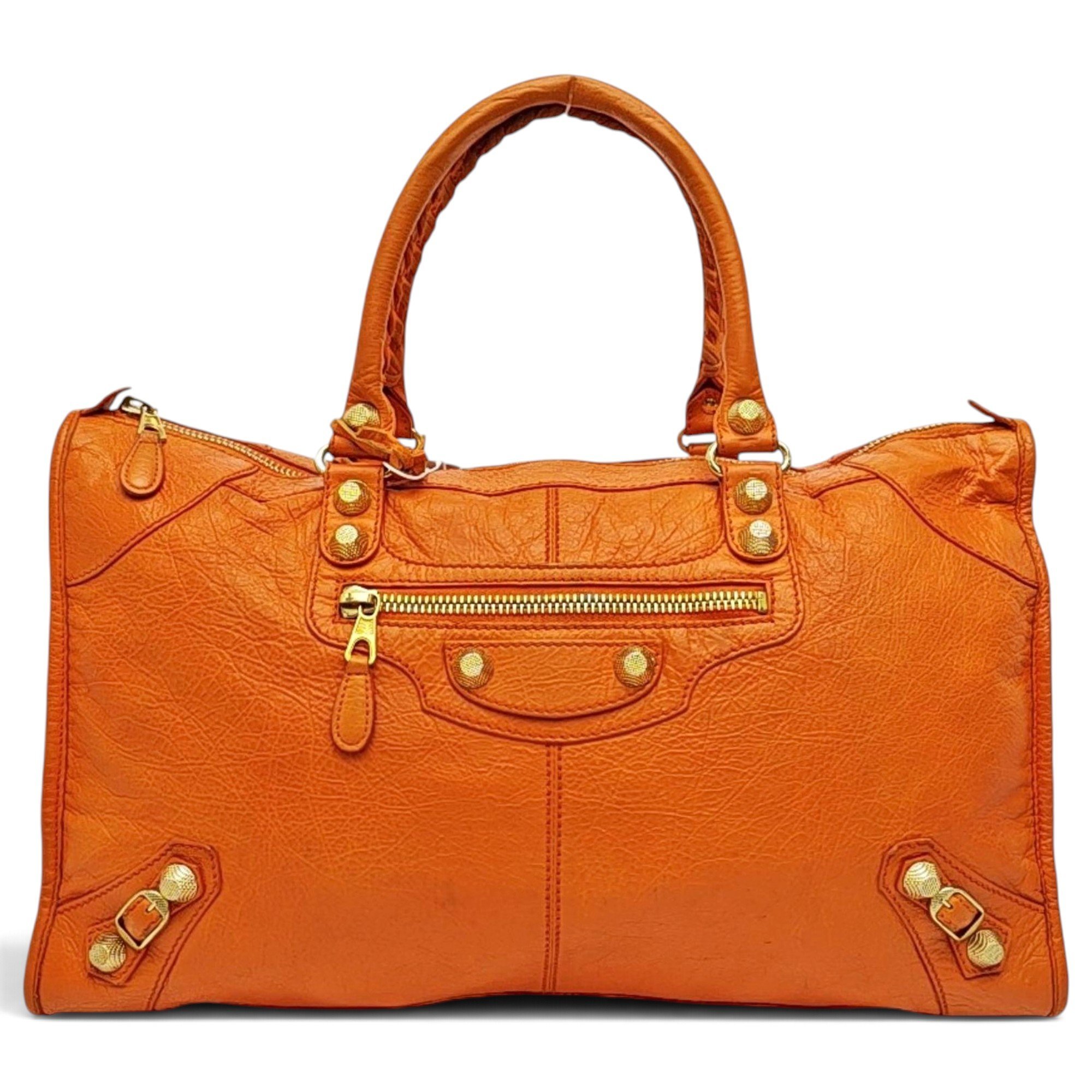 City leather handbag