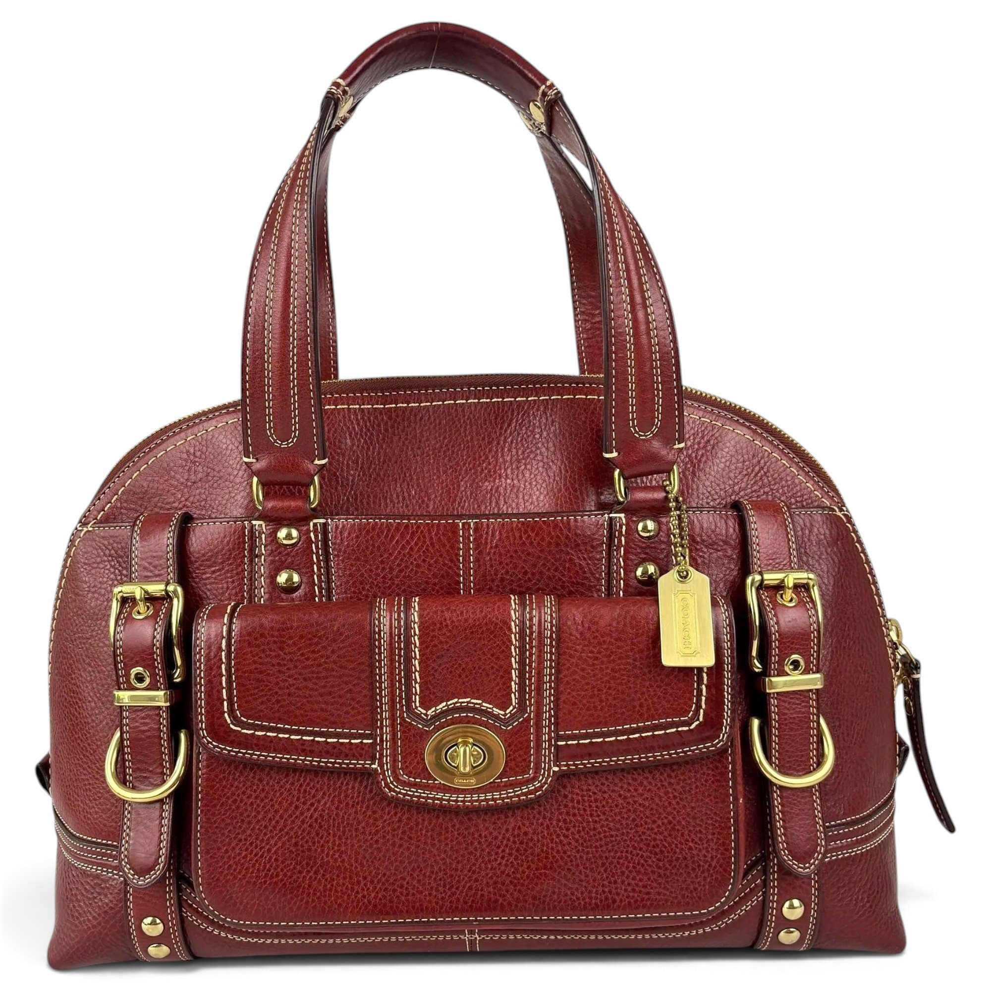 Signature Sufflette leather satchel