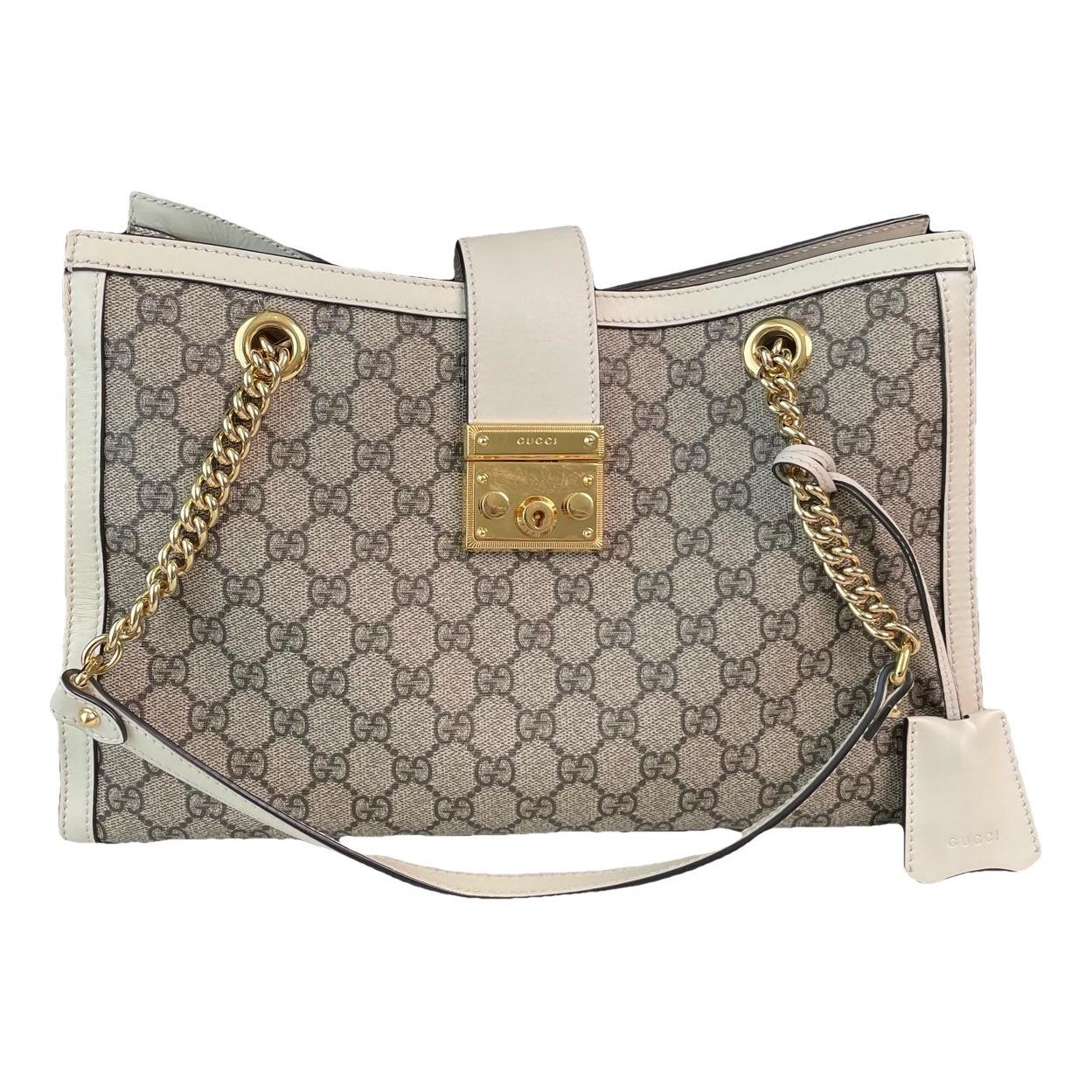 Padlock leather handbag