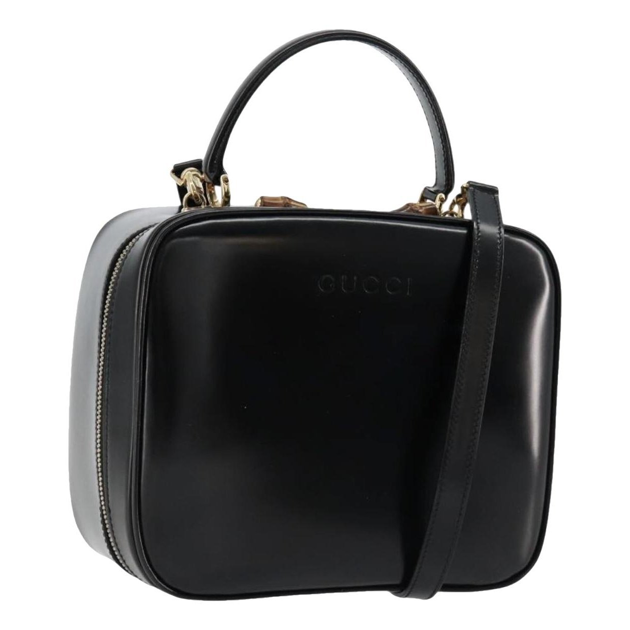 Gucci B patent leather handbag