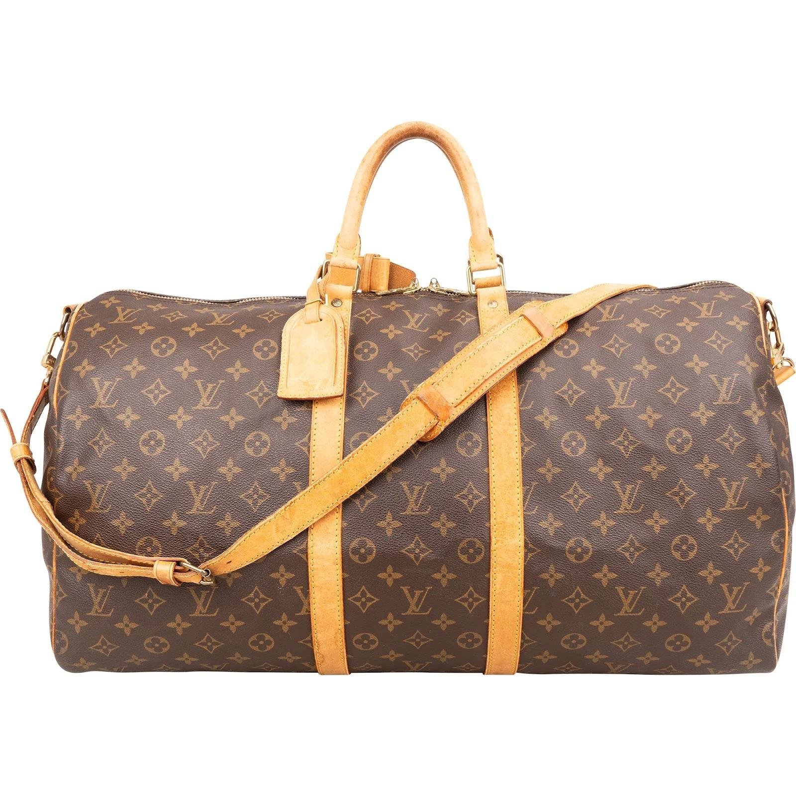 Keepall leather travel bag