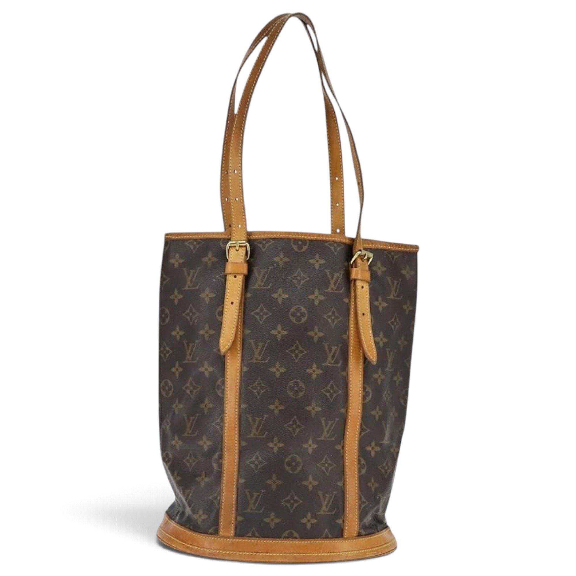 Bucket leather handbag