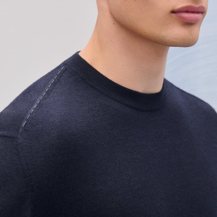 Marine "Coutures Inversees" Crewneck Sweater