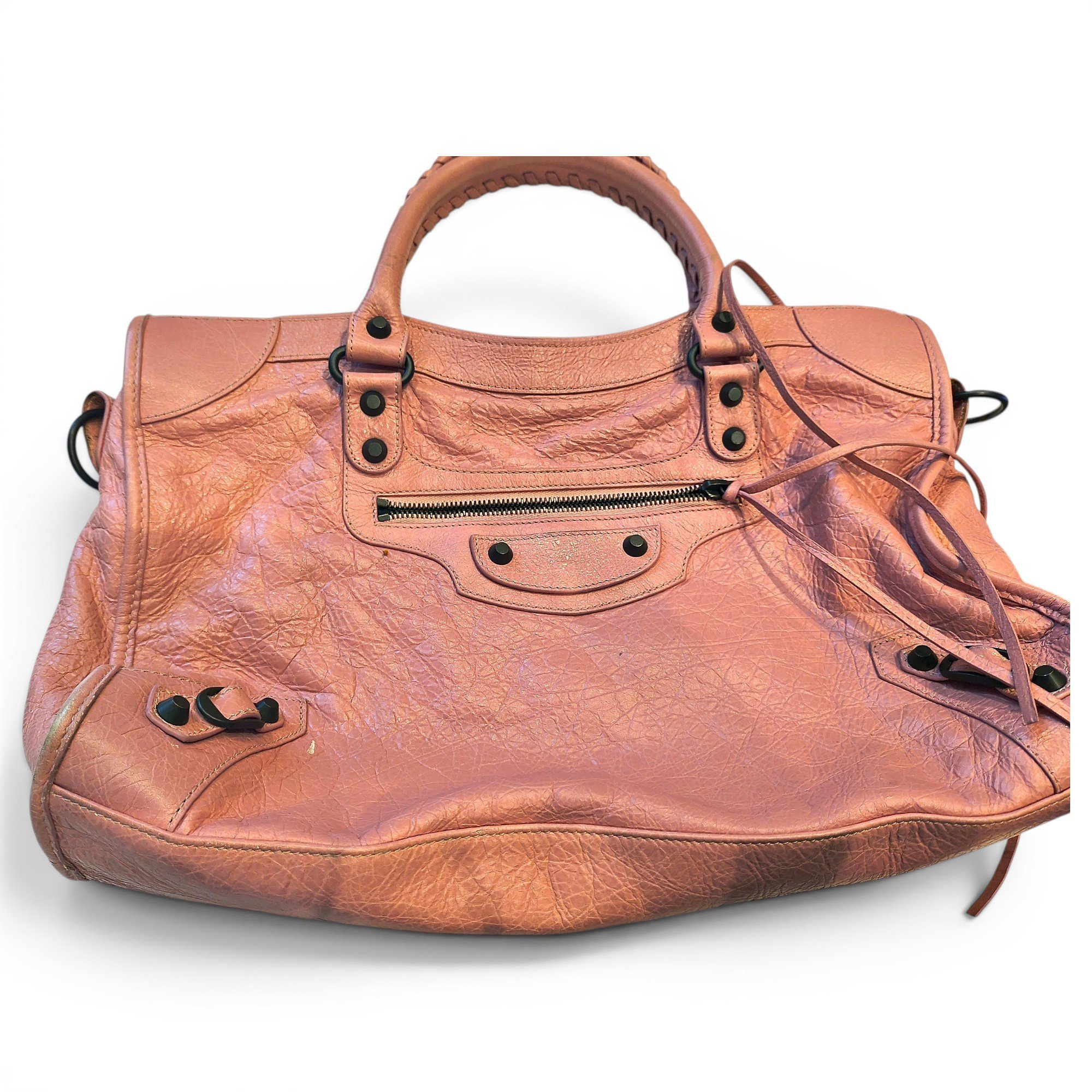 City leather handbag