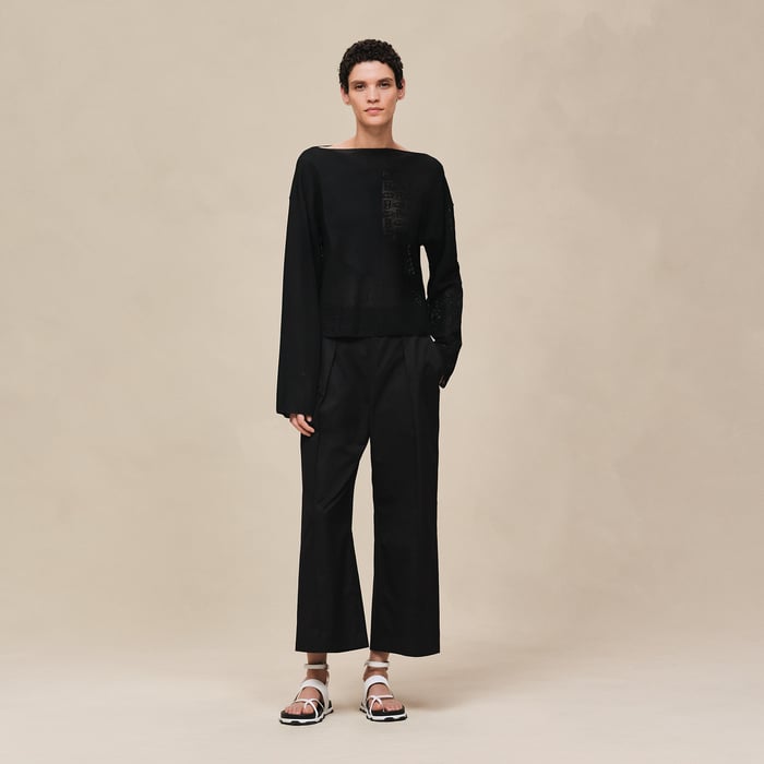 Noir "Chaine d'Ancre" Long-sleeve Sweater