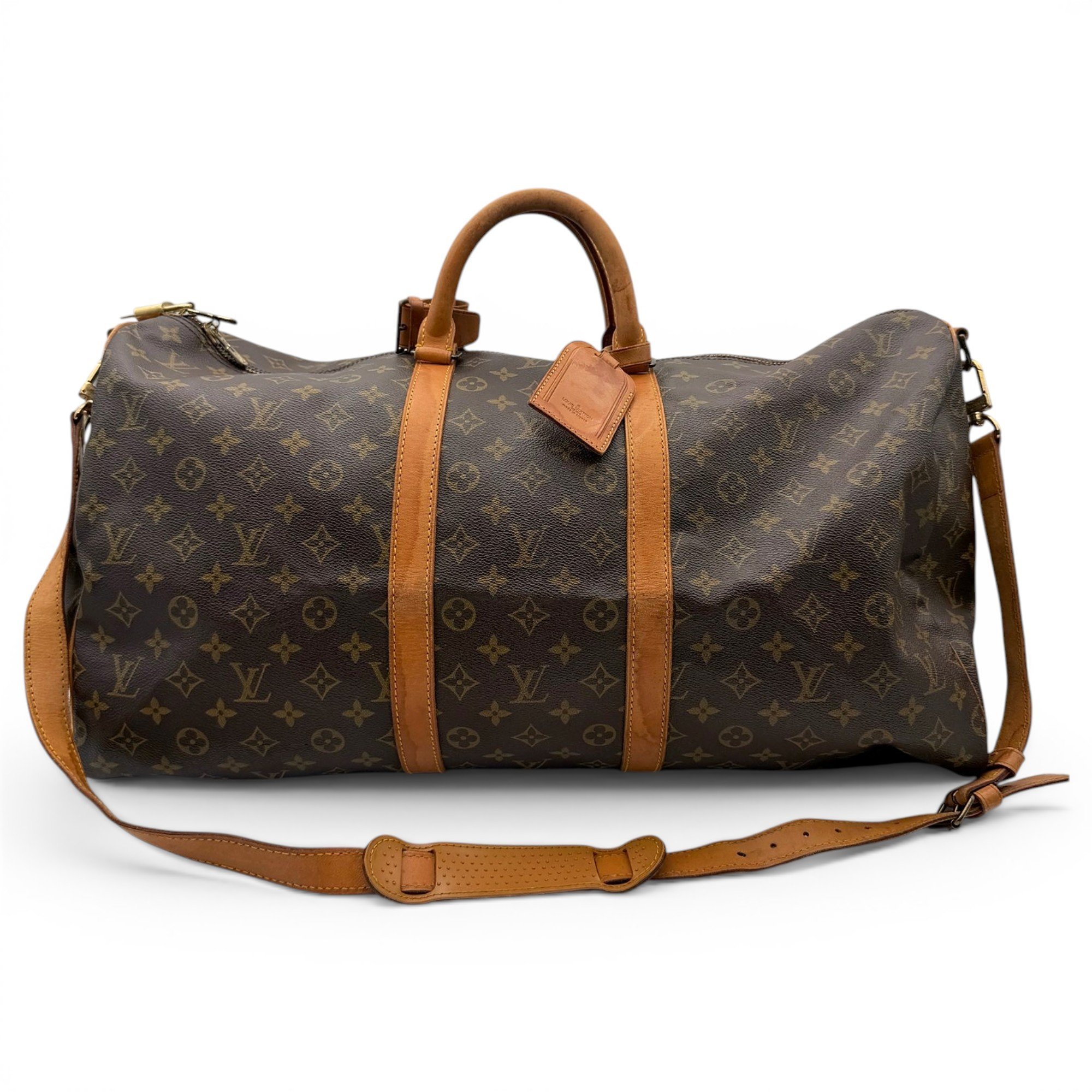 Keepall leather travel bag