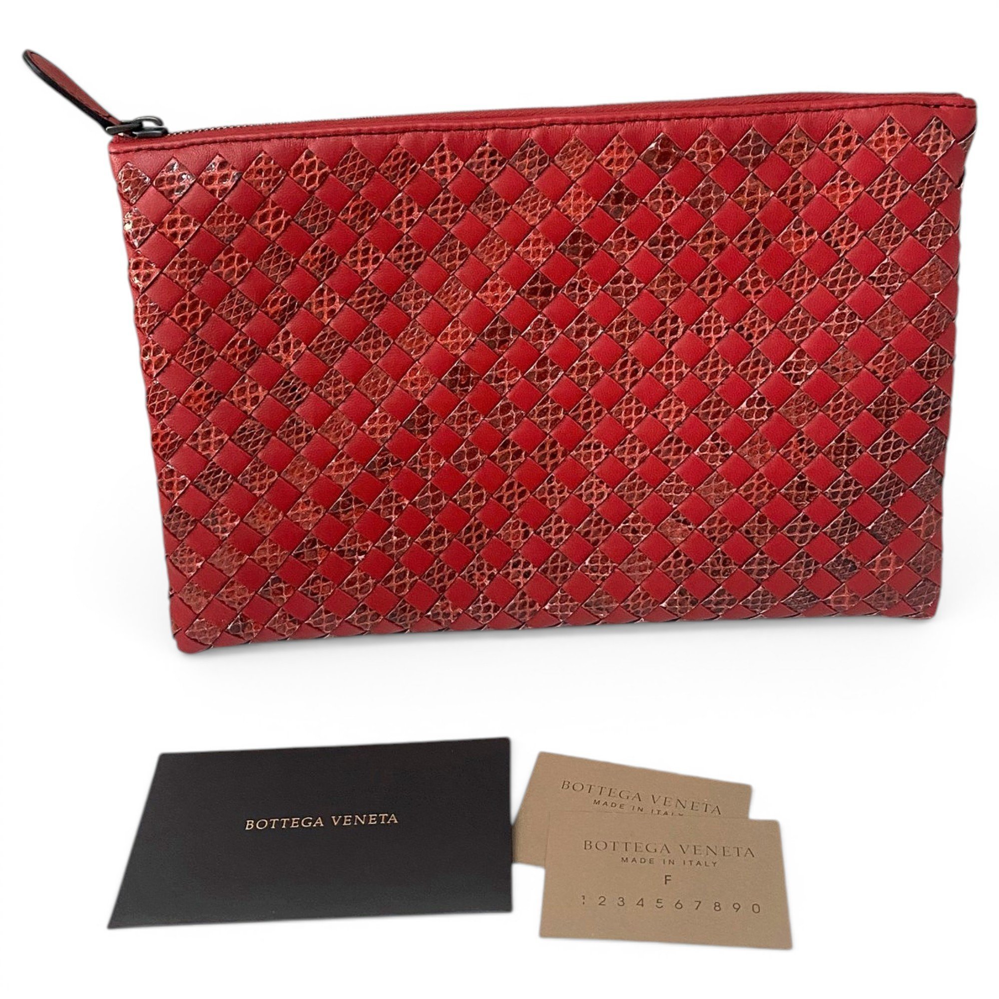 Leather clutch bag