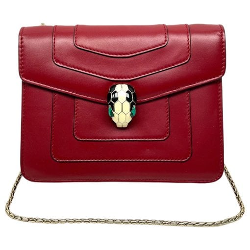 Serpenti leather handbag