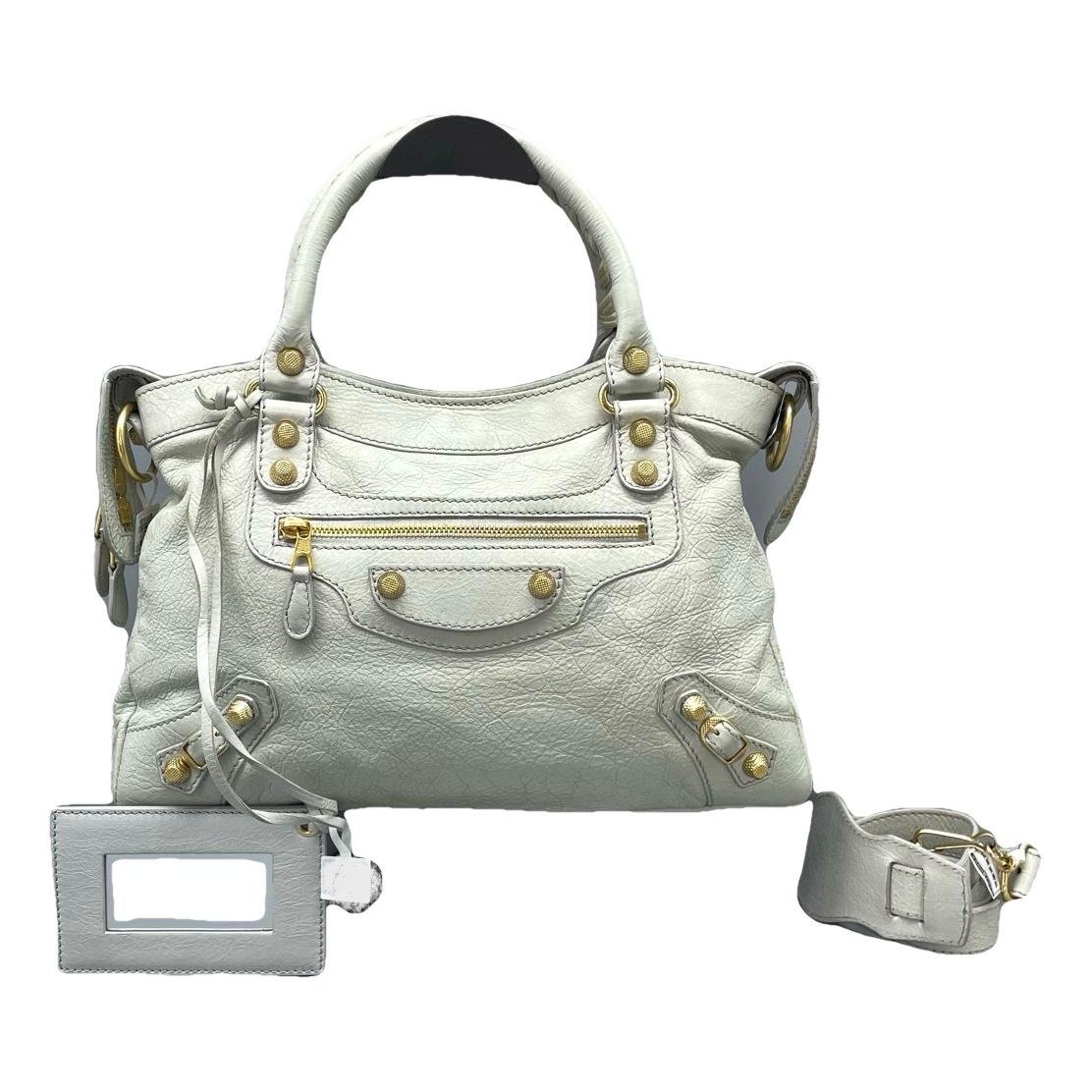 City leather handbag