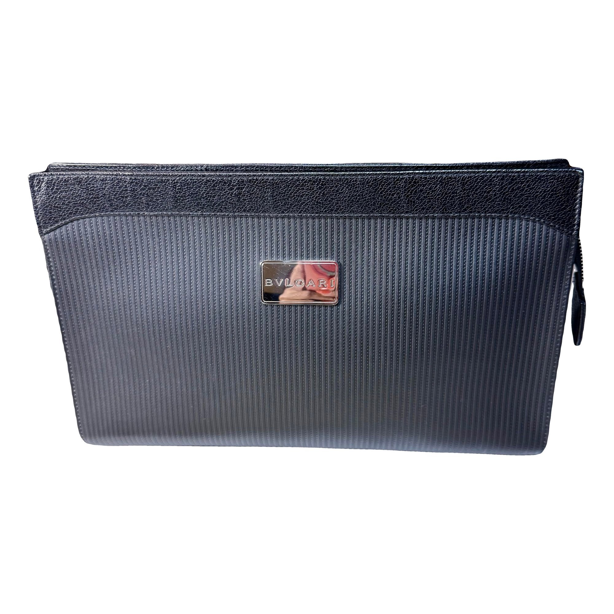 Leather clutch bag