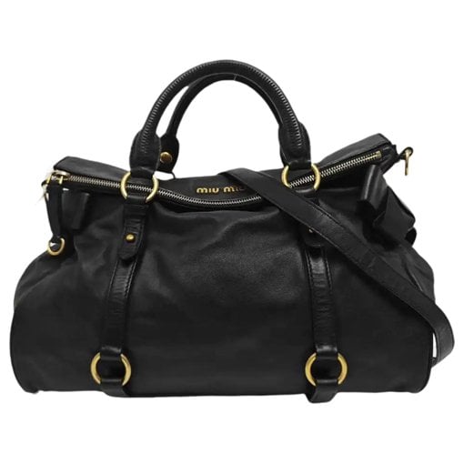 Bow bag leather handbag