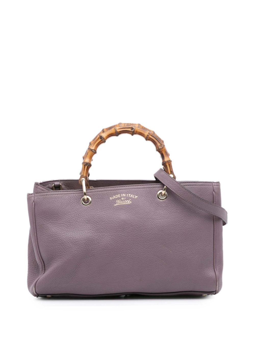 2016-2025 Medium Calfskin Bamboo Shopper satchel