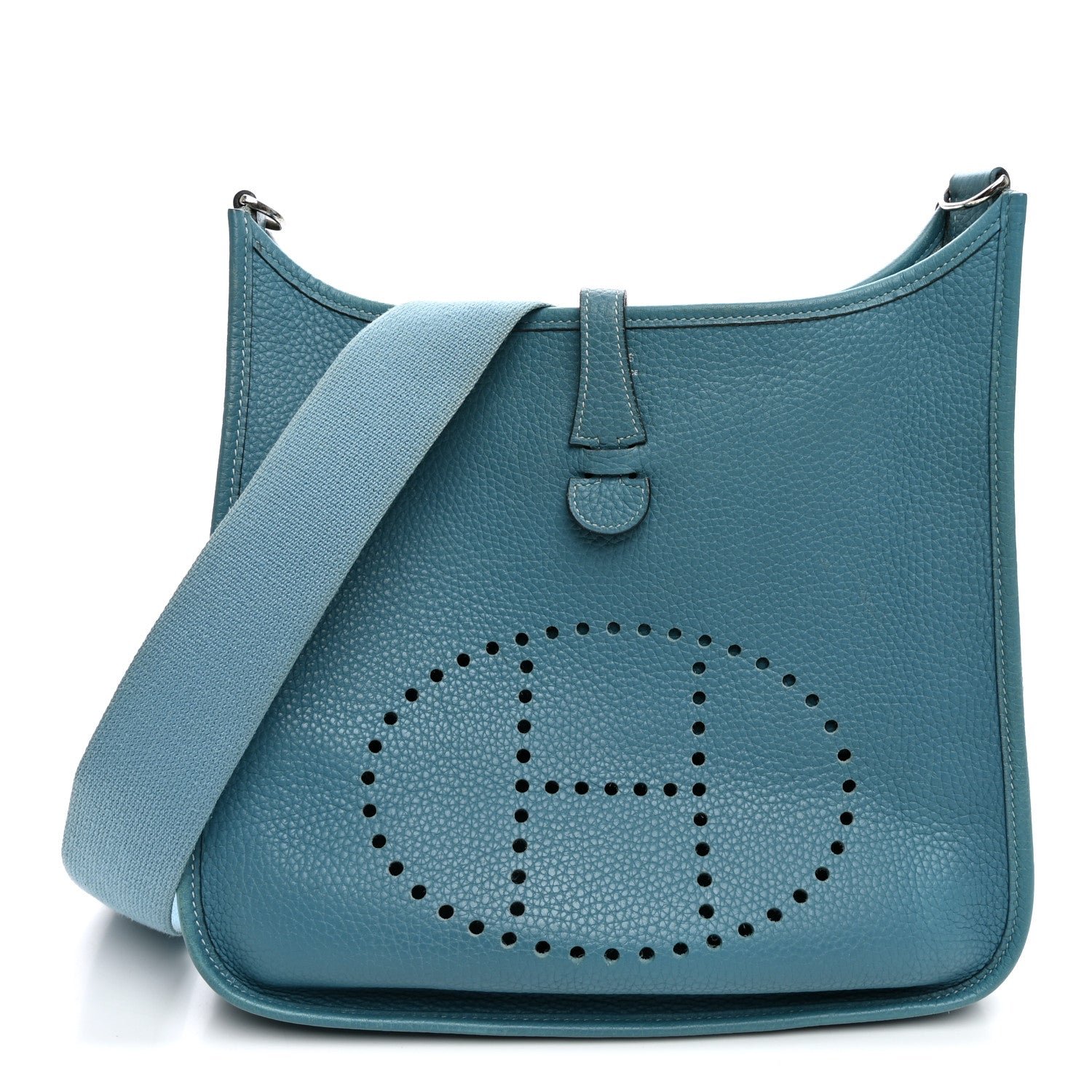 Hermes Taurillon Clemence Evelyne PM Blue Jean