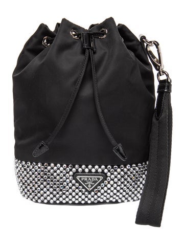 Enameled Metal Triangle Bucket Bag