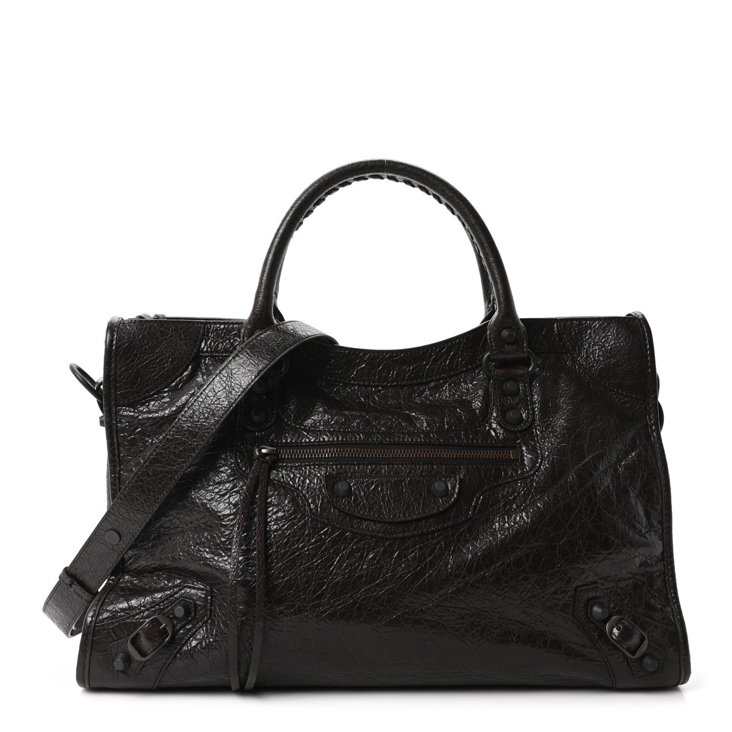 Balenciaga Agneau Arena Classic Hardware Medium Le City Espresso