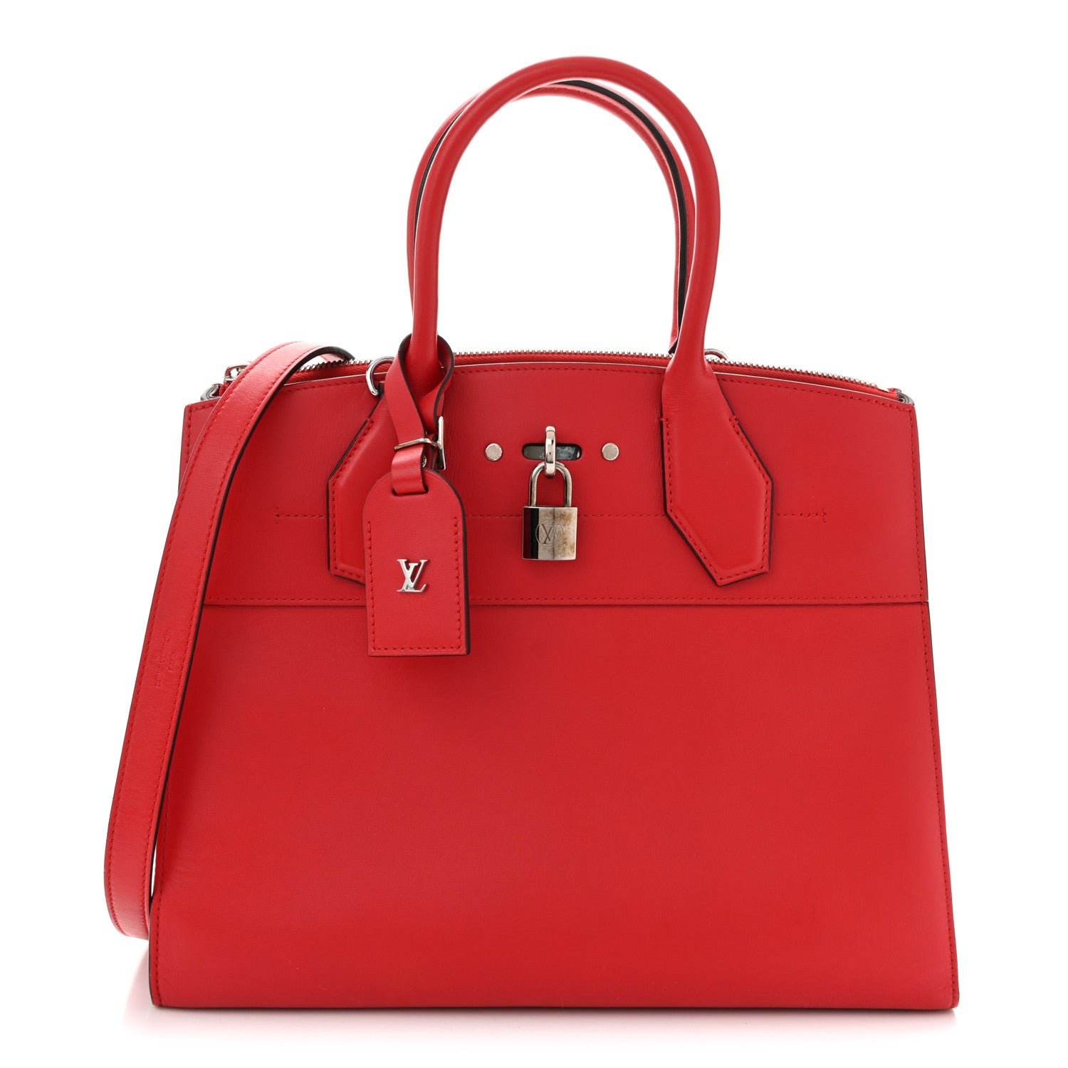 Louis Vuitton Veau Satin City Steamer MM Rubis