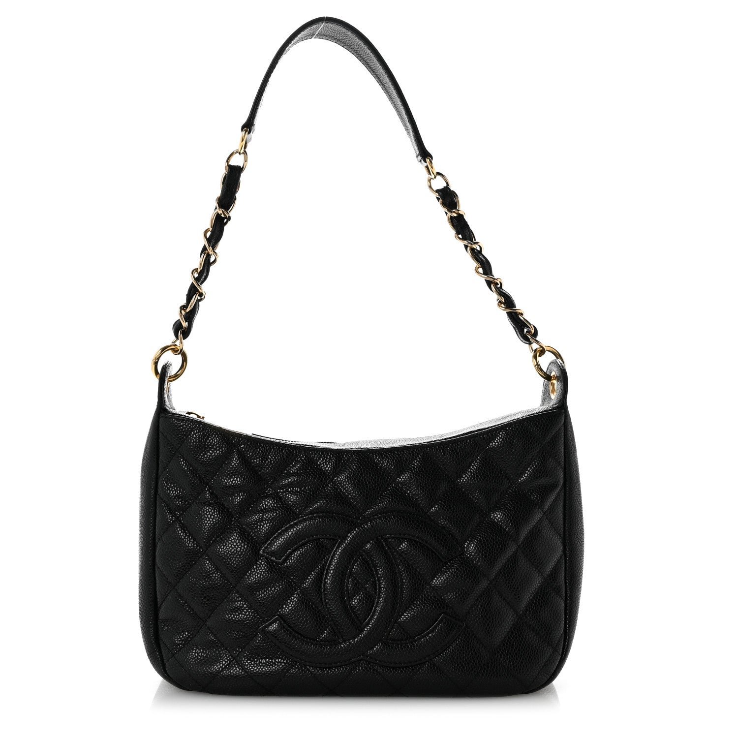 Chanel Caviar Quilted Timeless CC Shoulder Bag Black