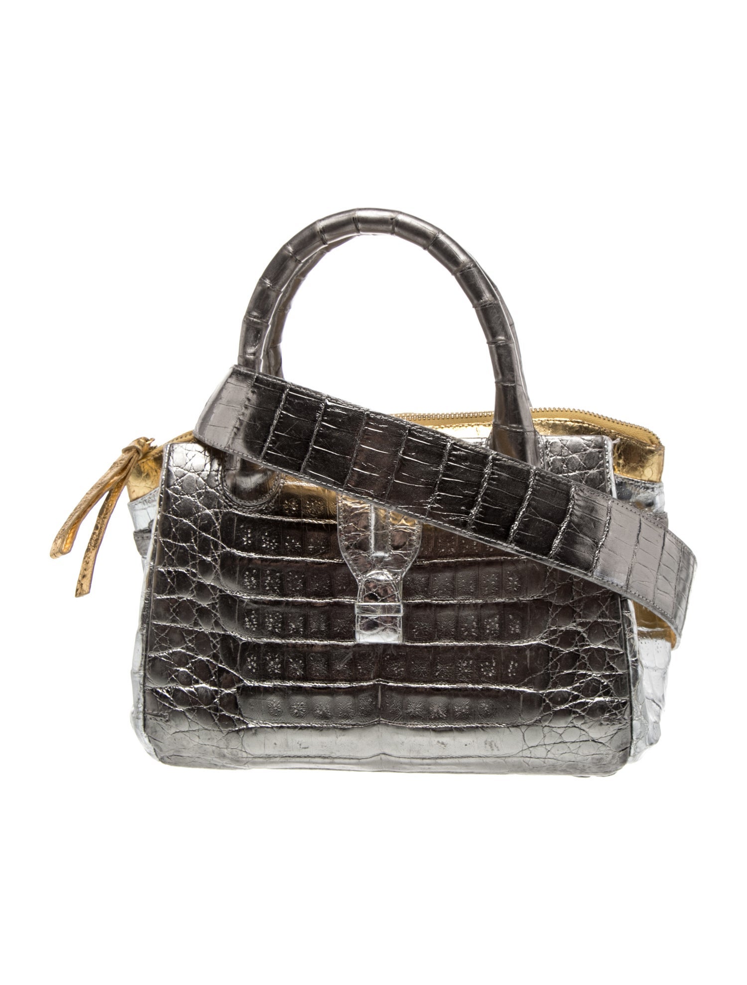 Crocodile Top Handle Bag