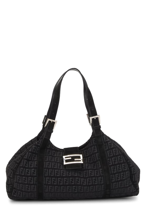 Black Velour Borsa Sporty Hobo Bag