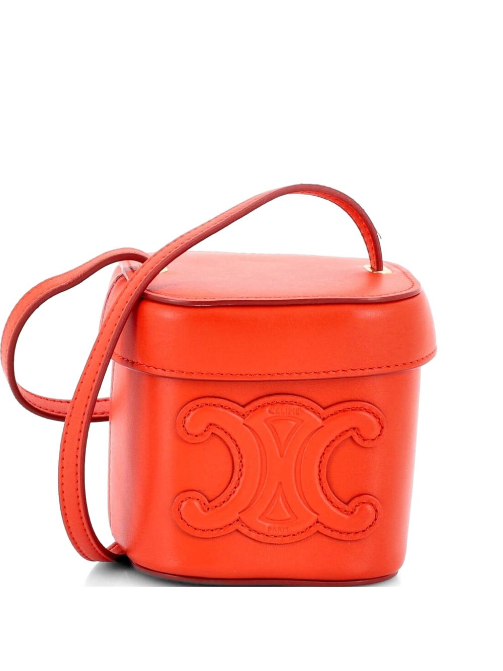 Cuir Triomphe Box Bag Leather Small bucket bag