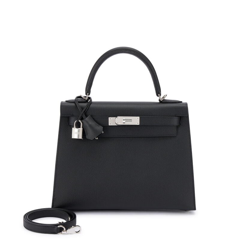 Black Epsom Kelly 28 Sellier Palladium Hardware, 2026
