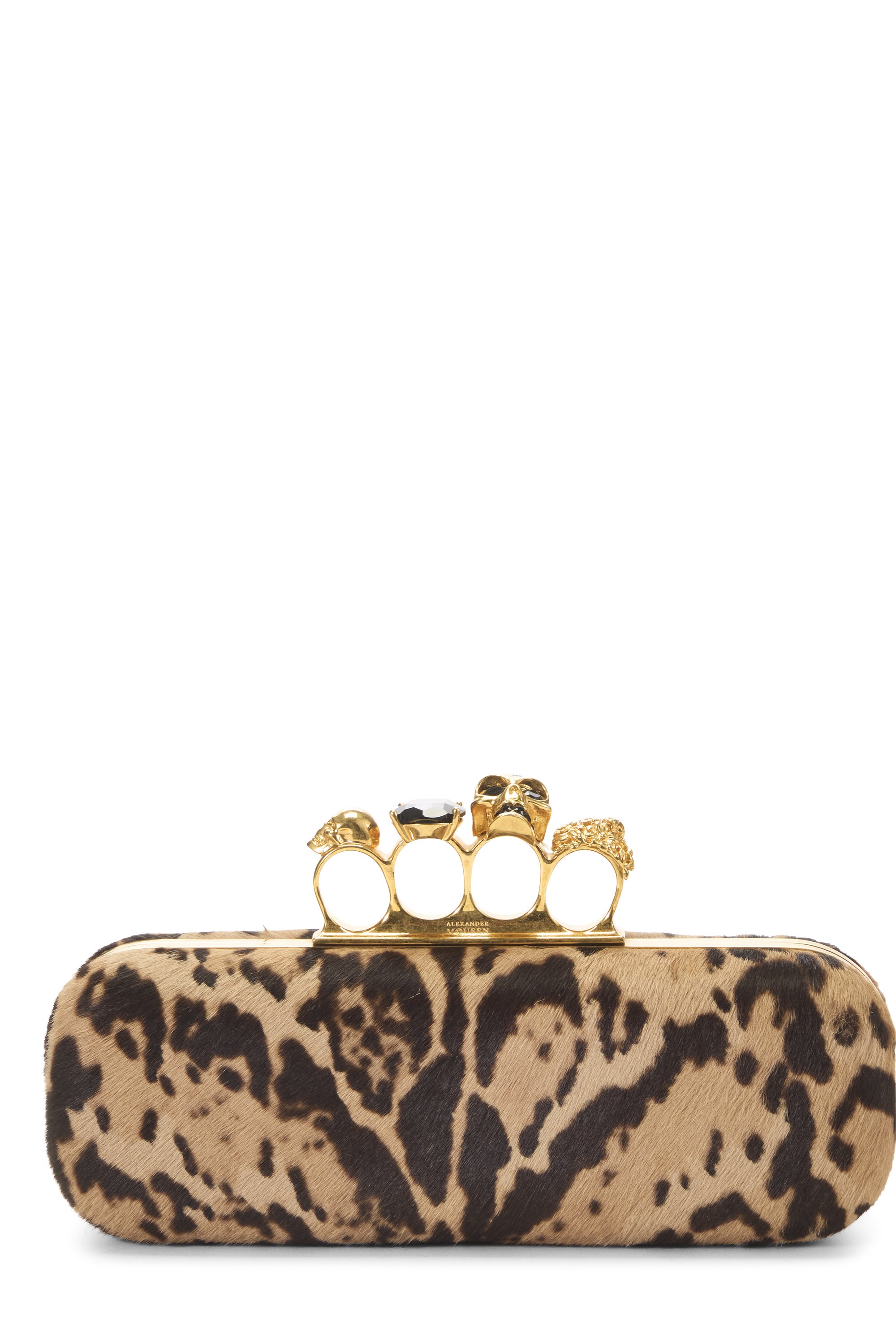 Brown Ponyhair Knuckle Clutch