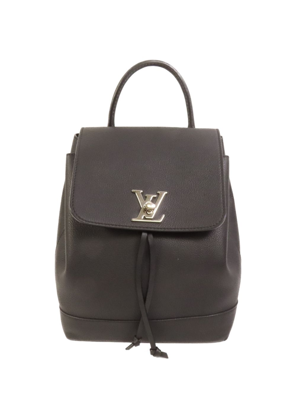 Lock Me Evergrain leather backpack