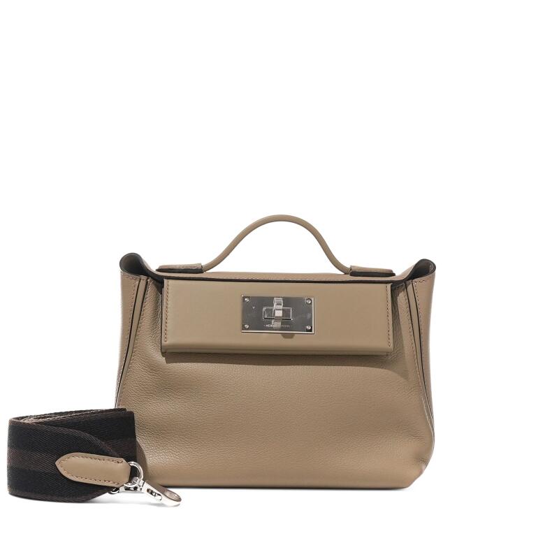 Hermes Beige Marfa Evercolor and Swift Mini 24/24 21 Palladium Hardware, 2025