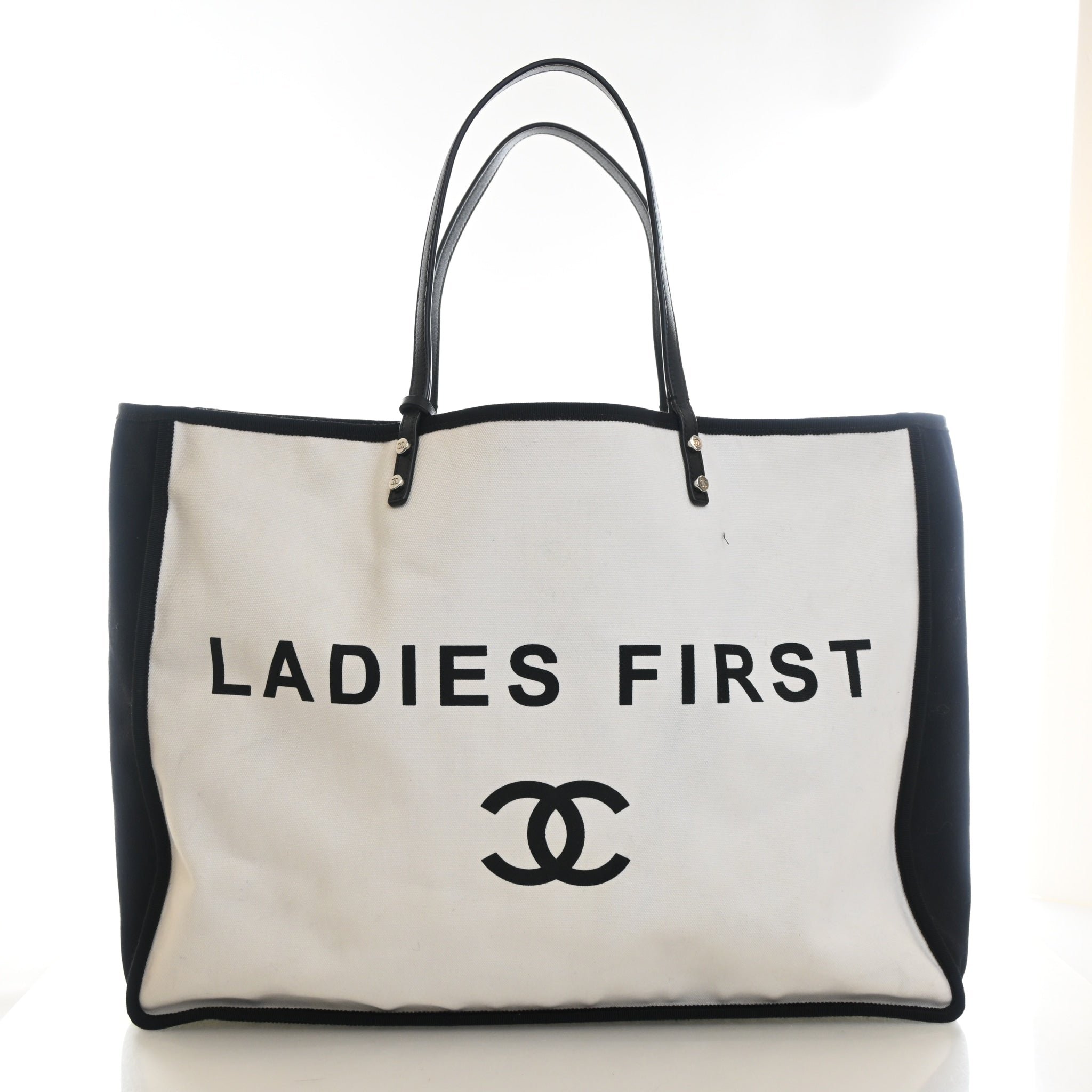 Chanel Large Mixed Fibers Ladies First Shopping Tote
