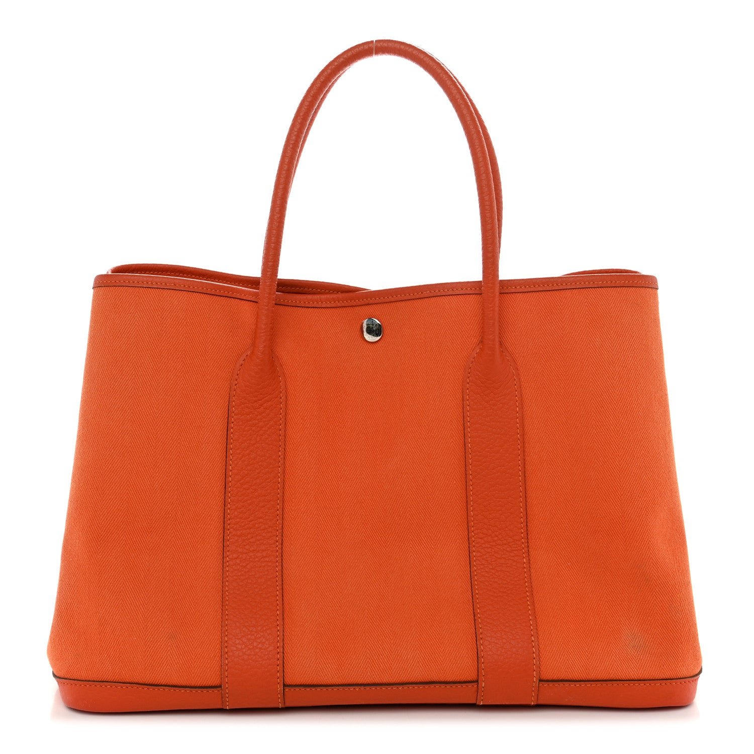 Hermes Toile Negonda Garden Party Tote 36 MM Orange