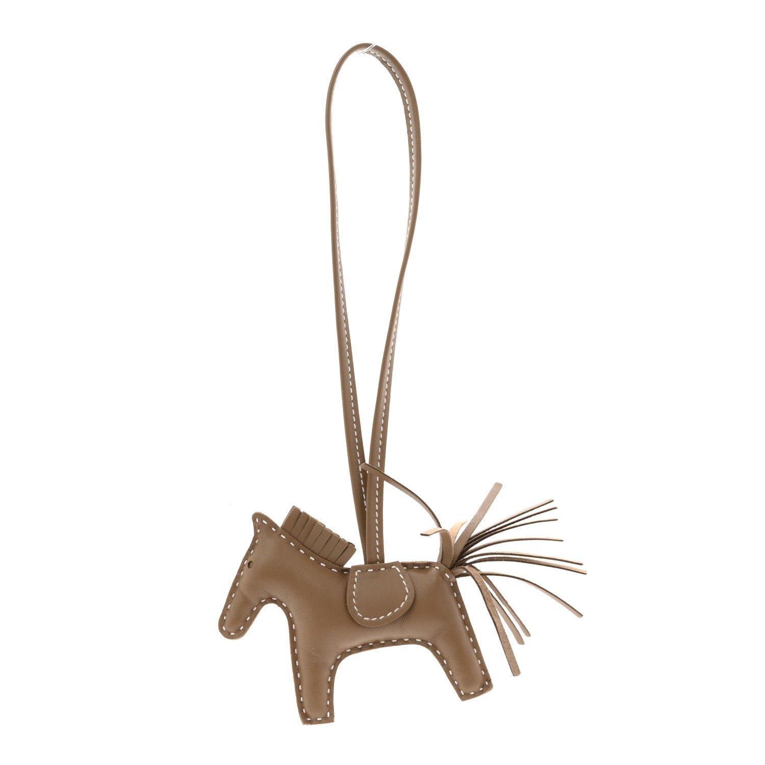 Hermes Hermes Milo Lambskin Grigri Rodeo Horse Bag Charm PM Etoupe