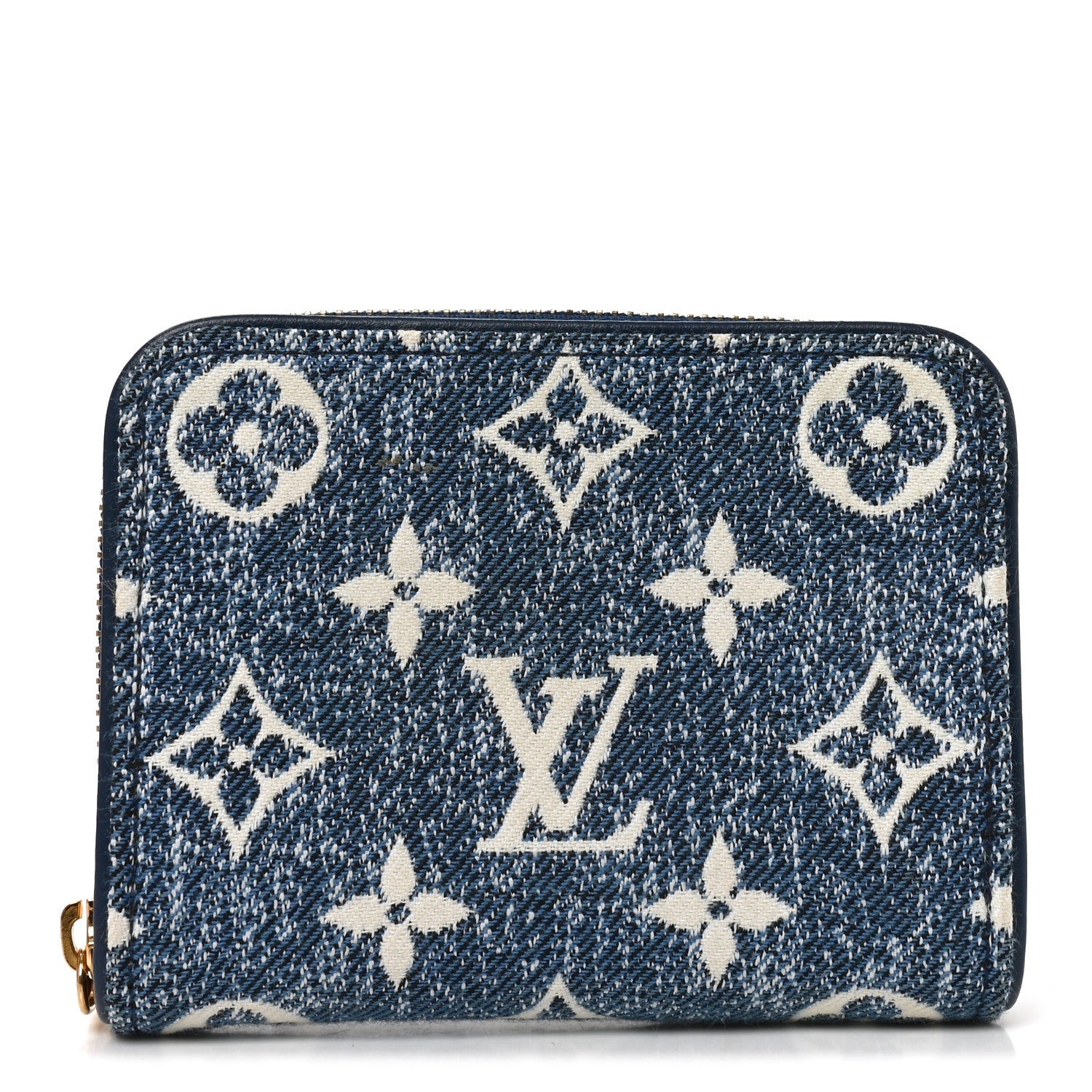 Louis Vuitton Denim Monogram Jacquard Zippy Coin Purse Bleu