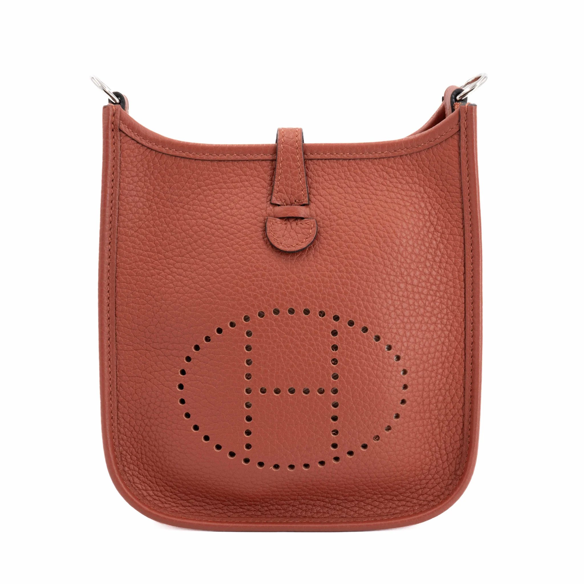 Unused ( Rank NS ) HERMÈS Mini Evelyne 16 Amazone 112cm Cuivre (6C) Clemence Palladium hardware U (2022)
