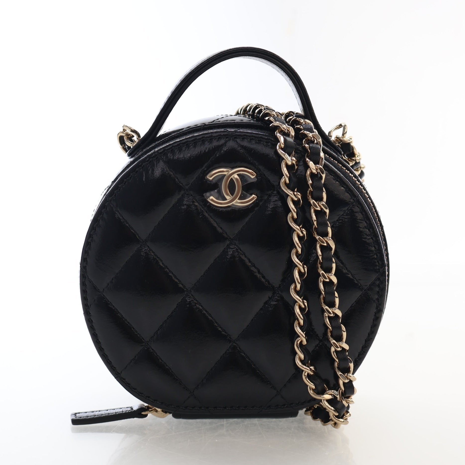Chanel Small Lambskin Round Handle with Care Vanity Case
