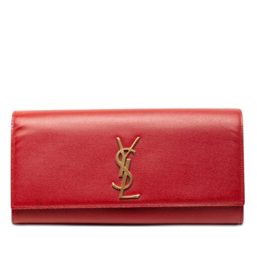 Calf Leather Grain de Poudre Monogram Cassandre Clutch