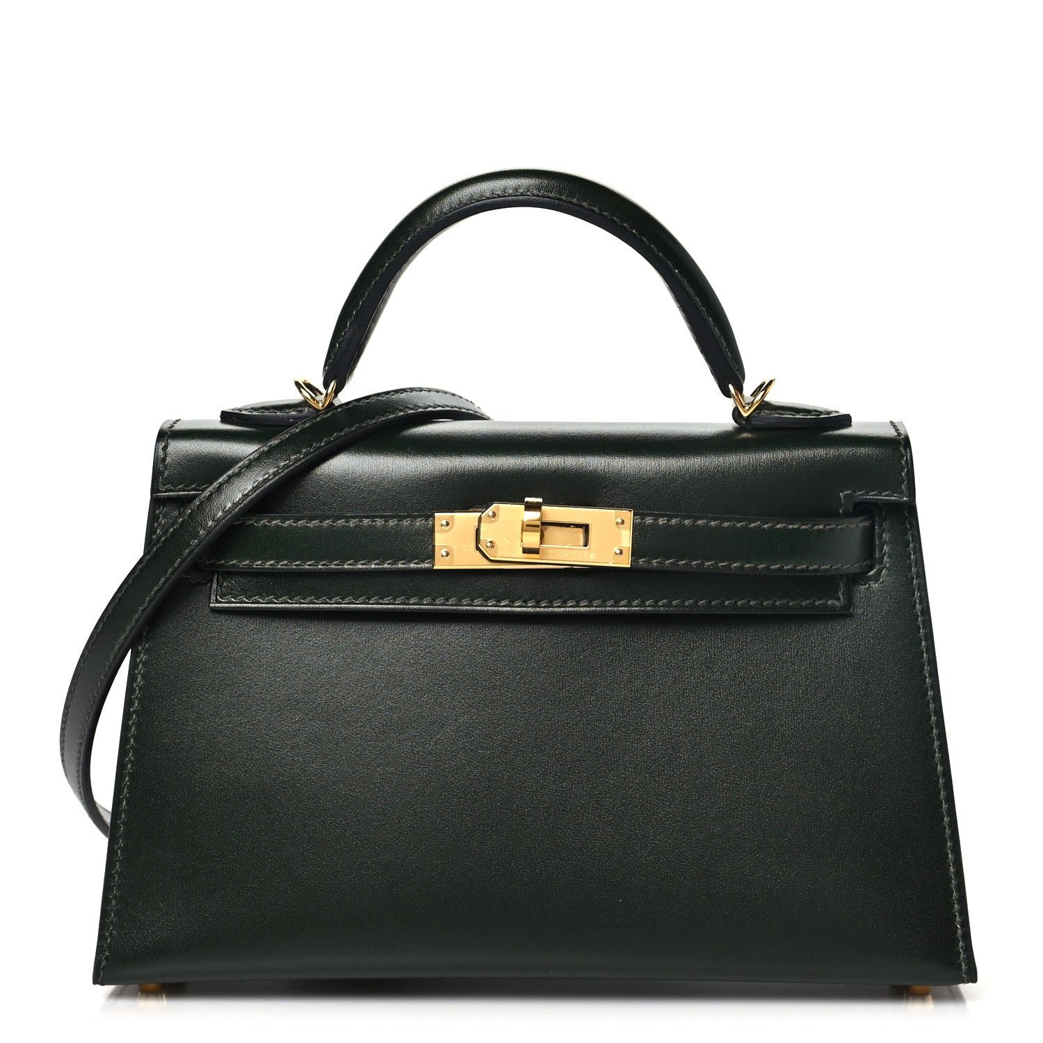 Hermes Box Mini Kelly Sellier 20 Vert Fonce