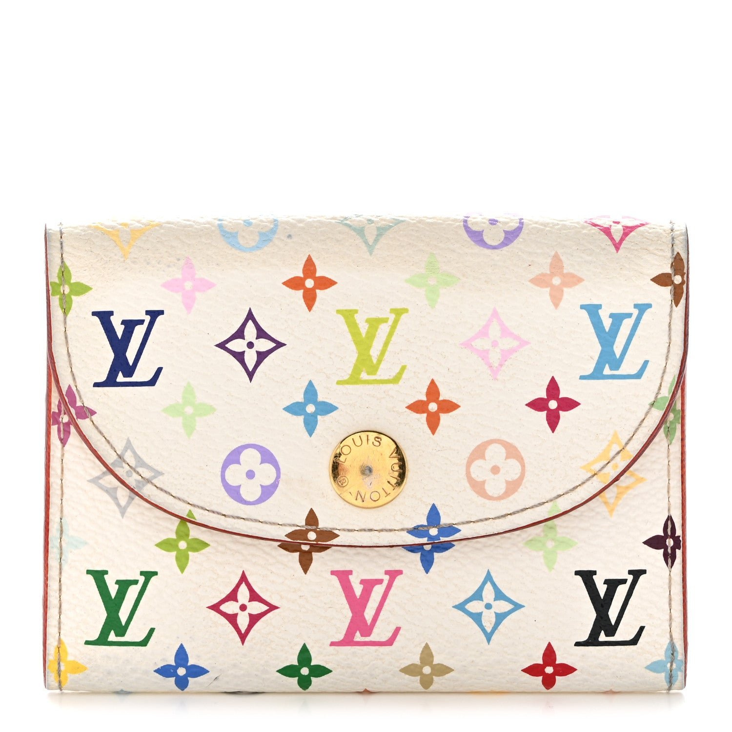 Louis Vuitton Monogram Multicolor Business Card Holder White