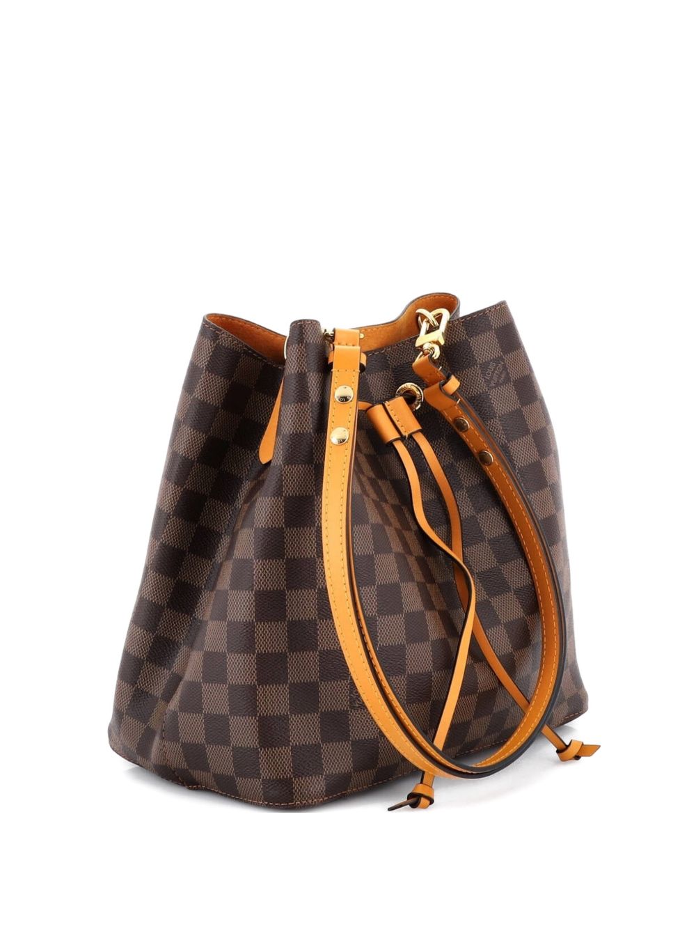 Louis Vuitton NeoNoe Handbag Damier with Leather MM bucket bag