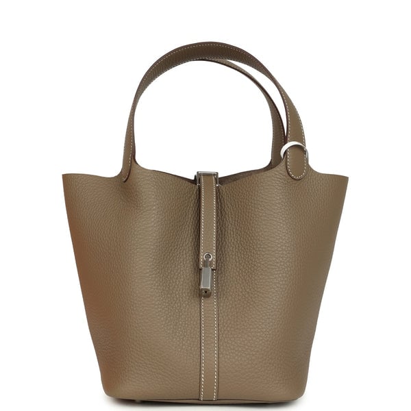 Hermes Hermes Picotin Lock 22 Etoupe Clemence Palladium Hardware