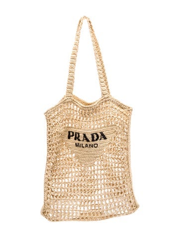 Raffia Grass Signature Logo Tote