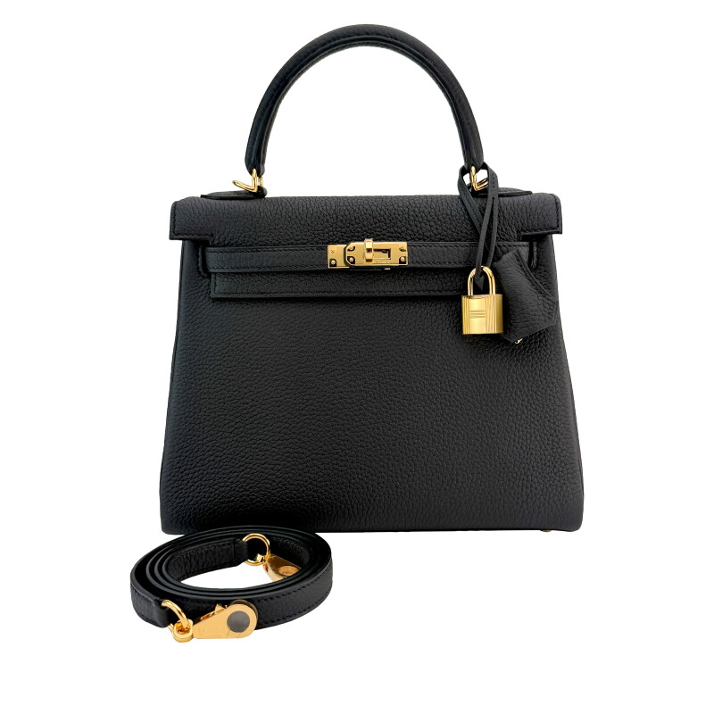 Hermes Black Togo Retourne Kelly 25 Gold Hardware, 2026