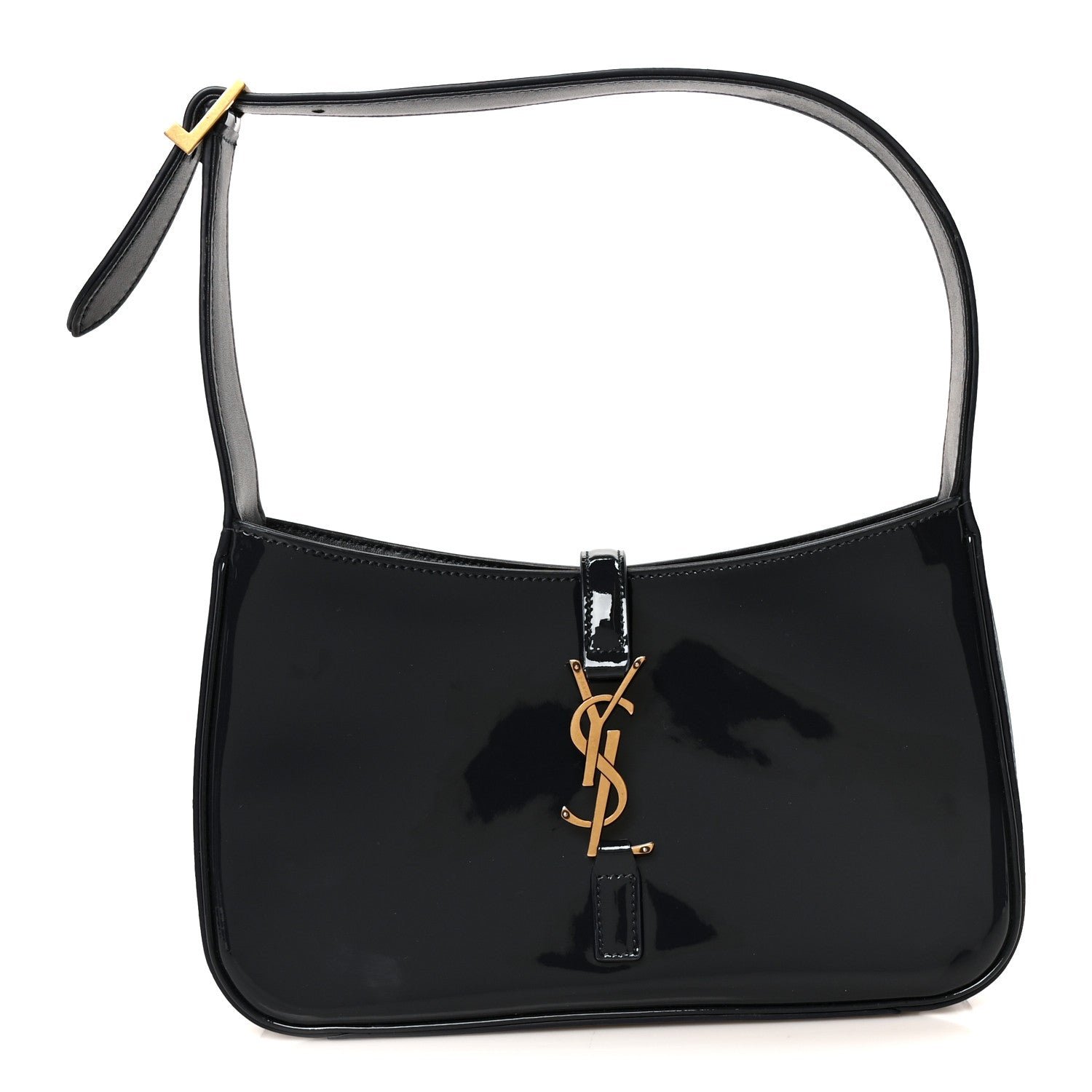 Saint Laurent Patent Le 5 A 7 Hobo Dark Notte