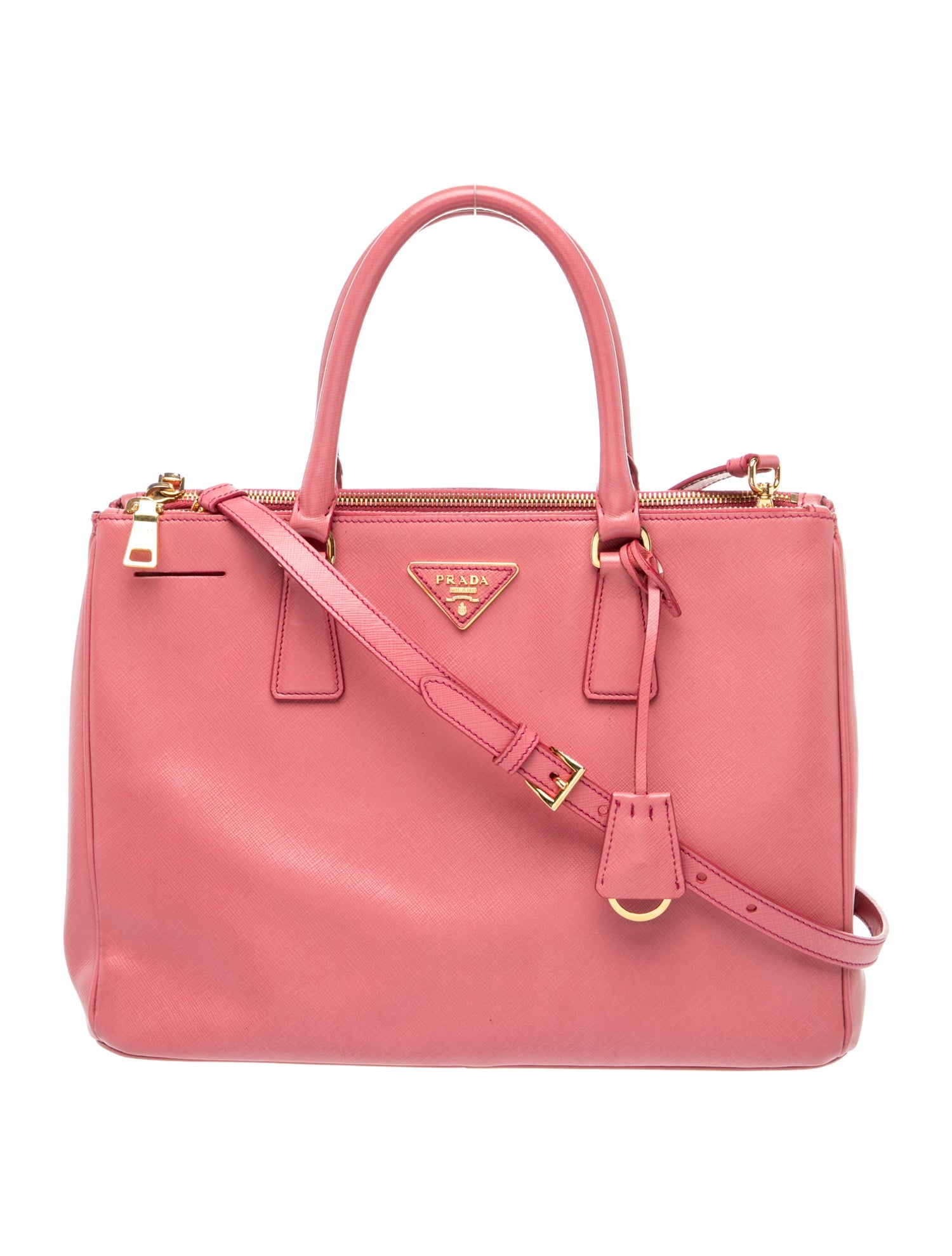 Saffiano Leather Galleria Double Zip Medium