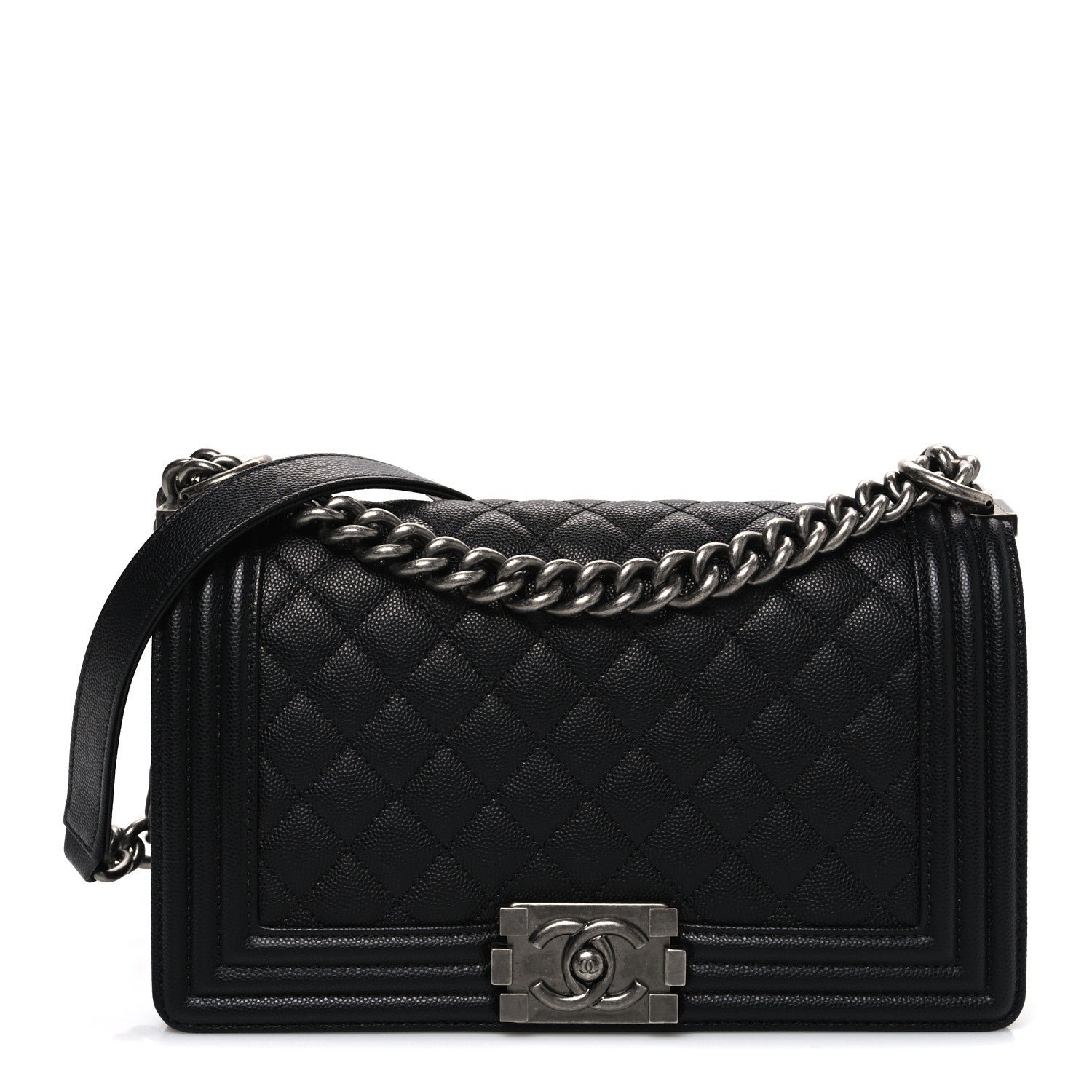 Chanel Caviar Quilted Medium Boy Flap Black