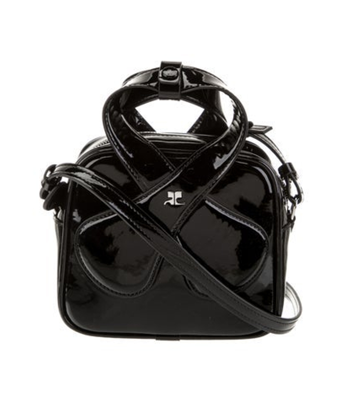 Courreges Patent Leather Top Handle Bag