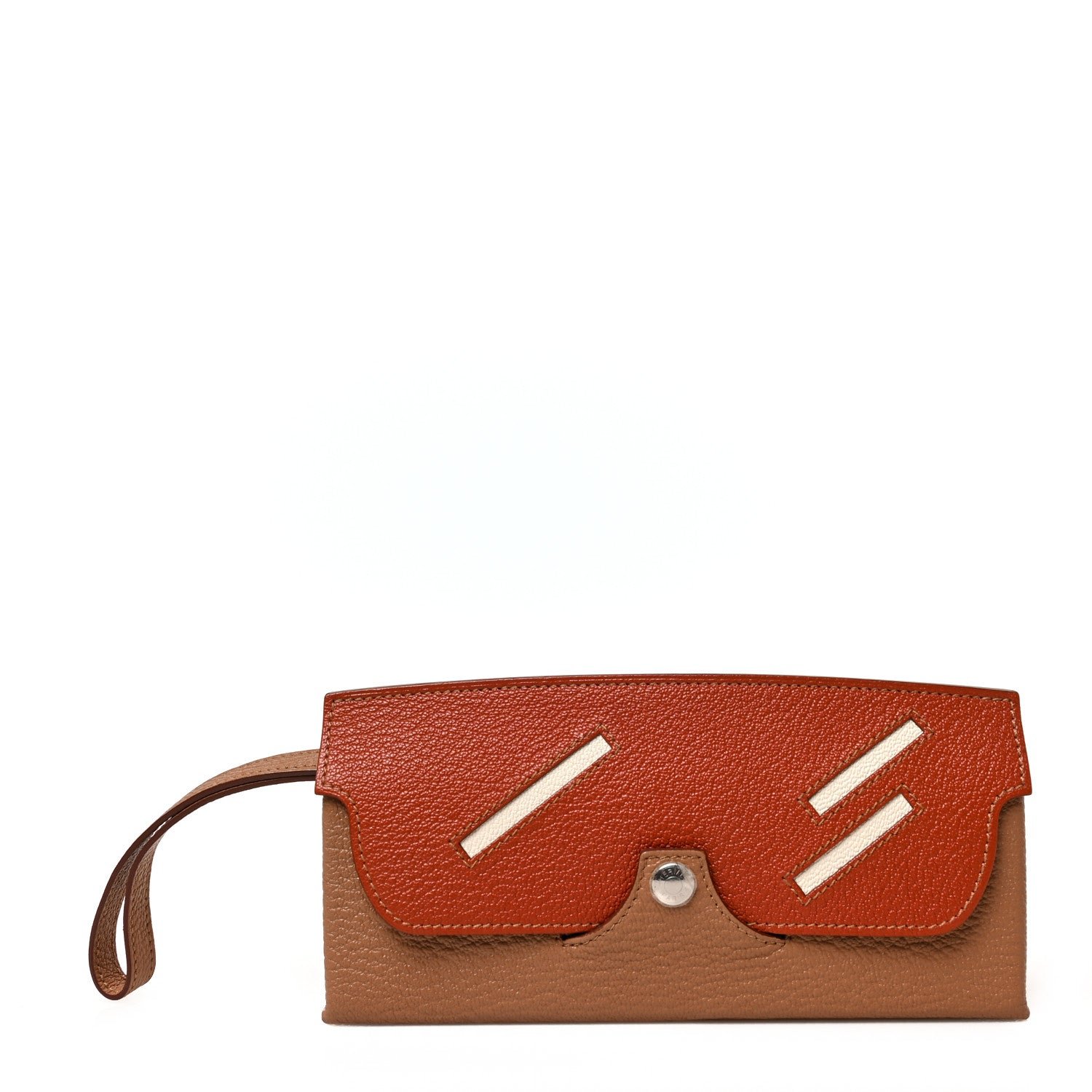 Hermes Chevre Mysore In-The-Loop Wink Glasses Case Quebracho Cuivre